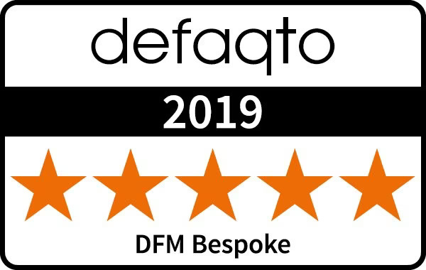 Gold rating for DFM Bespoke 2019 - Defaqto Expert Rated - Logo